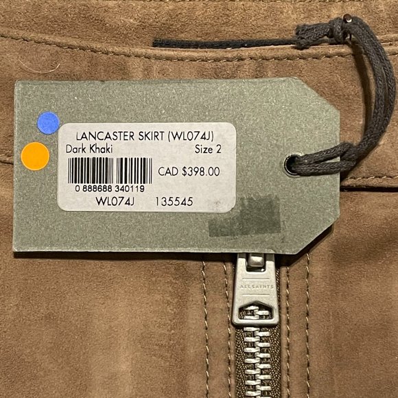 Brand new All Saints Leather Mini Skirt Size 2 - Picture 8 of 11